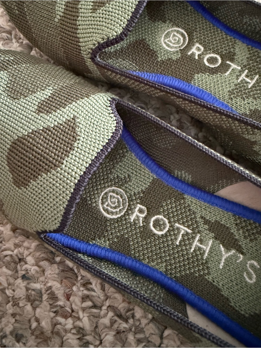 Rothy’s Camouflage loafer Knit Slip-On Flat green women’s size 6.5 - Picture 6 of 11